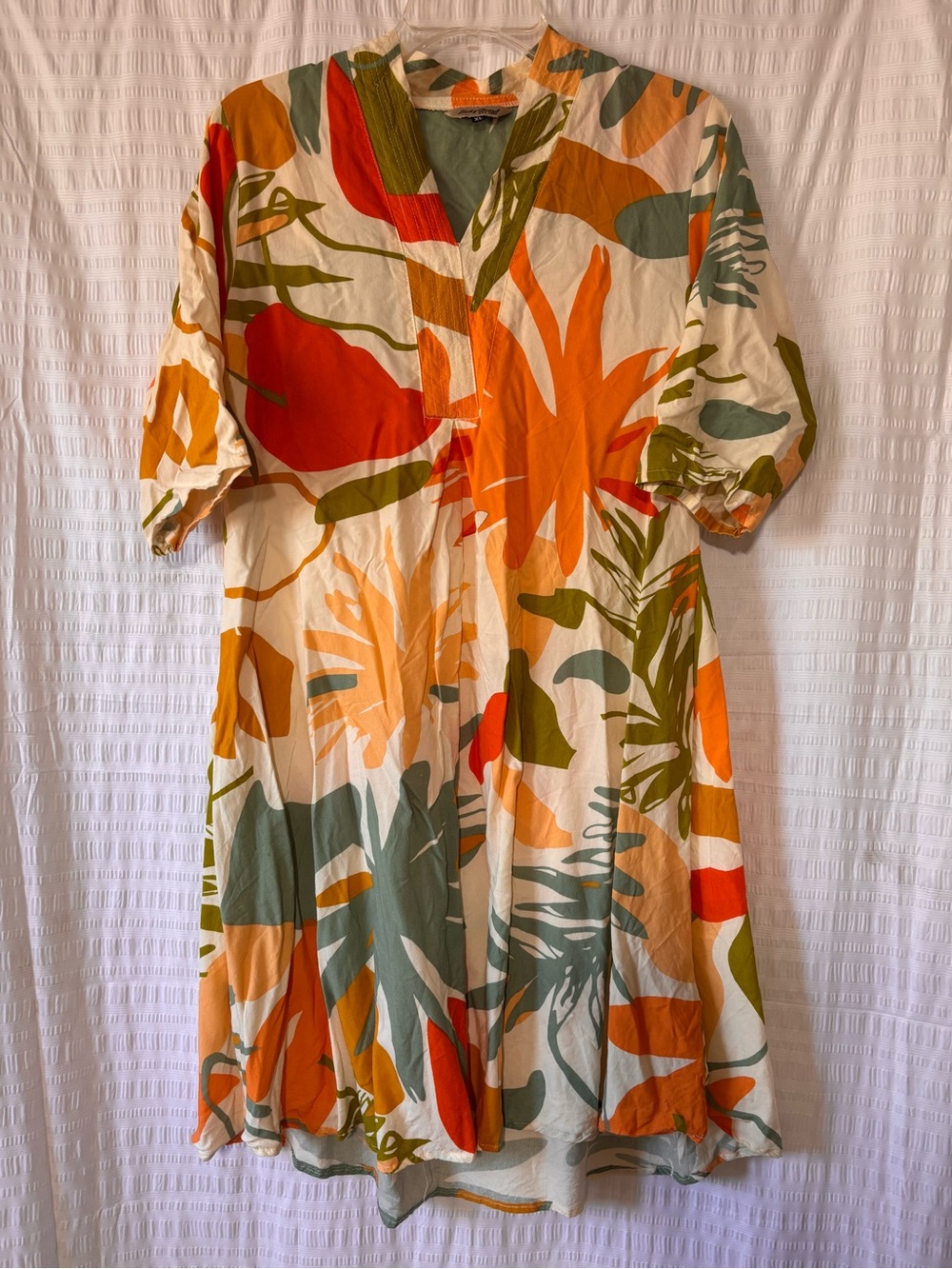 Lucky Brand Tropical Floral Dress Sz XL